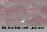 CRQ146 15.5 inches 10*14mm faceted oval natural rose quartz beads