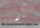 CRQ148 15.5 inches 13*18mm faceted oval natural rose quartz beads