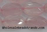 CRQ149 15.5 inches 15*20mm faceted oval natural rose quartz beads