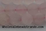 CRQ183 15.5 inches 10mm round matte rose quartz beads wholesale