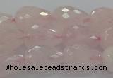 CRQ196 15.5 inches 10*14mm faceted teardrop natural rose quartz beads