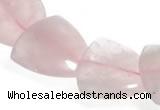 CRQ22 16 inches 25mm triangle rose quartz beads Wholesale