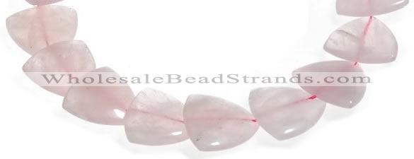 CRQ22 16 inches 25mm triangle rose quartz beads Wholesale