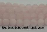 CRQ220 15.5 inches 4mm round matte rose quartz gemstone beads