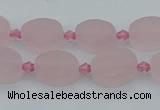 CRQ231 15.5 inches 10*14mm oval rose quartz beads wholesale