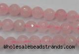 CRQ262 15.5 inches 8mm faceted round rose quartz beads