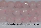 CRQ281 15.5 inches 6mm faceted round rose quartz beads wholesale