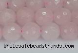 CRQ283 15.5 inches 10mm faceted round rose quartz beads wholesale