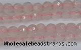 CRQ288 15.5 inches 4mm faceted round rose quartz gemstone beads