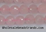 CRQ290 15.5 inches 8mm faceted round rose quartz gemstone beads