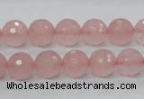 CRQ30 15.5 inches 10mm faceted round natural rose quartz beads