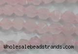 CRQ301 15 inches 8mm faceted nuggets rose quartz beads