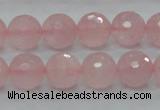 CRQ31 15.5 inches 12mm faceted round natural rose quartz beads