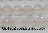 CRQ35 15.5 inches 12mm faceted round natural rose quartz beads