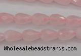 CRQ356 15.5 inches 8*12mm faceted teardrop rose quartz beads