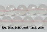 CRQ36 15.5 inches 14mm faceted round natural rose quartz beads