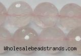 CRQ38 15.5 inches 18mm faceted round natural rose quartz beads