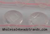 CRQ380 15.5 inches 13*13mm faceted briolette rose quartz beads