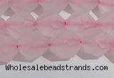 CRQ408 15.5 inches 10mm faceted nuggets matte rose quartz beads