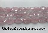 CRQ427 22*28mm - 25*30mm faceted octagonal rose quartz beads