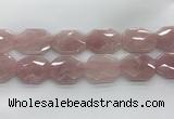 CRQ429 30*35mm - 35*45mm faceted octagonal rose quartz beads