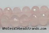 CRQ49 15.5 inches 10*14mm faceted rondelle natural rose quartz beads