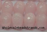 CRQ51 15.5 inches 15*20mm faceted rondelle natural rose quartz beads