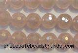 CRQ514 15.5 inches 12mm faceted round AB-color rose quartz beads