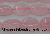 CRQ609 15.5 inches 10*14mm oval rose quartz beads wholesale