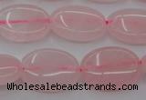 CRQ610 15.5 inches 12*16mm oval rose quartz beads wholesale