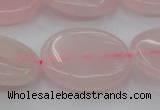 CRQ613 15.5 inches 18*25mm oval rose quartz beads wholesale