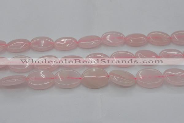 CRQ613 15.5 inches 18*25mm oval rose quartz beads wholesale