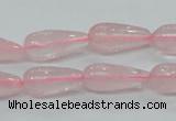 CRQ62 15.5 inches 8*20mm teardrop natural rose quartz beads wholesale