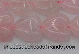 CRQ633 15.5 inches 20*20mm heart rose quartz beads wholesale