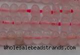 CRQ680 15.5 inches 4*6mm rondelle rose quartz beads wholesale