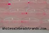 CRQ691 15.5 inches 8*13mm rice rose quartz beads wholesale