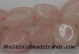 CRQ699 15.5 inches 13*18mm - 15*25mm nuggets rose quartz beads