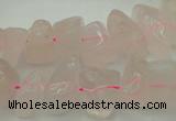 CRQ700 15.5 inches 8*12mm - 10*15mm rose quartz chips beads