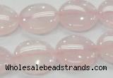 CRQ73 15.5 inches 20mm flat round natural rose quartz beads