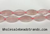 CRQ759 15.5 inches 25*40mm oval rose quartz beads