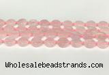 CRQ765 15.5 inches 14mm flat round rose quartz beads