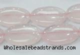 CRQ78 15.5 inches 13*25mm oval natural rose quartz beads wholesale