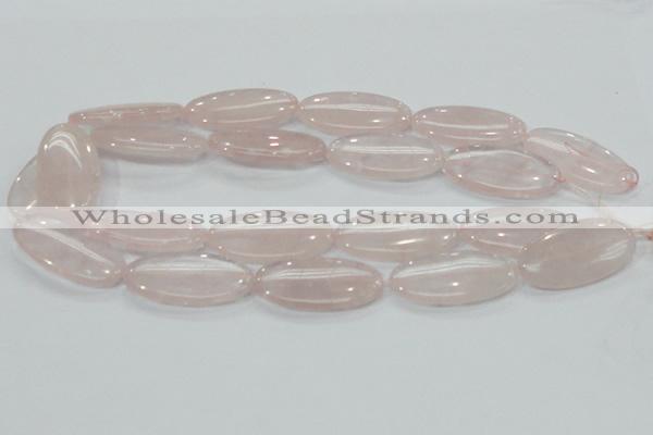 CRQ79 15.5 inches 20*40mm oval natural rose quartz beads wholesale