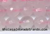 CRQ797 15.5 inches 8mm faceted round rose quartz gemstone beads