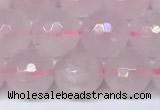 CRQ798 15.5 inches 10mm faceted round rose quartz gemstone beads