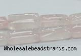 CRQ81 15.5 inches 10*20mm rectangle natural rose quartz beads