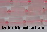 CRQ812 15.5 inches 10*15mm faceted tube rose quartz beads