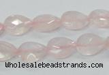 CRQ86 15.5 inches 10*14mm faceted teardrop natural rose quartz beads