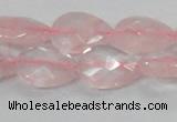 CRQ88 15.5 inches 13*18mm faceted teardrop natural rose quartz beads