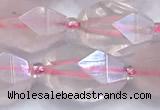 CRQ885 15 inches 11*15mm - 13*20mm faceted nuggets AB-color rose quartz beads